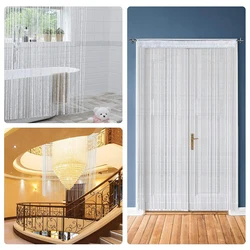Beads Door Curtain Retro Plain Tassel Window Panel Room Door Divider String Anti-mosquito Fly Insect Bug Screen Decorative Curta