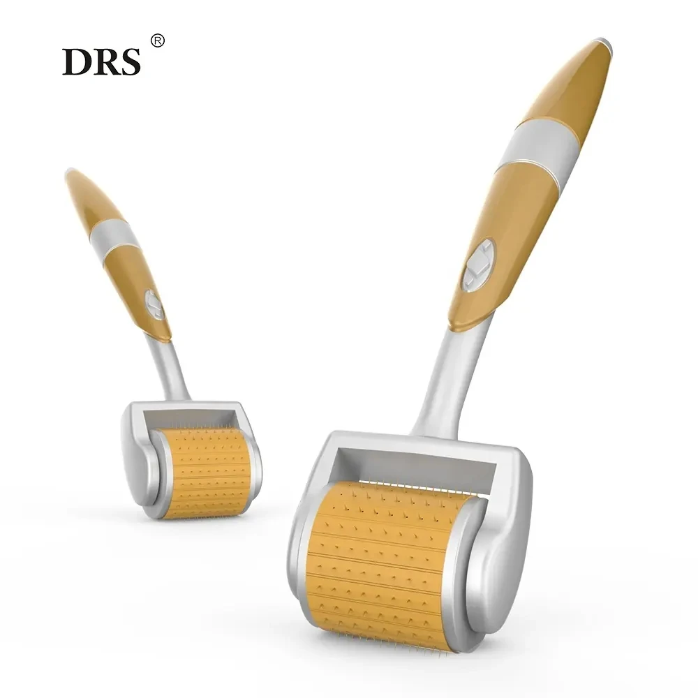 DRS Derma Roller Real Needle, 192 titanium micronaaldroller voor huidverzorging, haargroei, baardgroei - Inclusief opbergkoffer