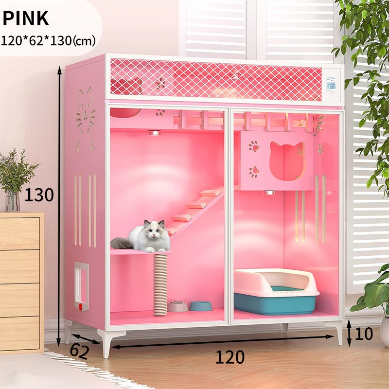 

Luxury Small Dog Kennel Hot Sale Luxury Solid Wood Cat Villa Nest Bed Wooden Pet Cage Cat Showcase Cattery Cat House Animal