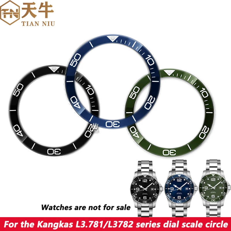 For Longines Kangkas Ceramic Watch Ring L3.781/L3782 Series Outer Ring Watch Scale Ring For 41mm/43mm Dial  graduated ring