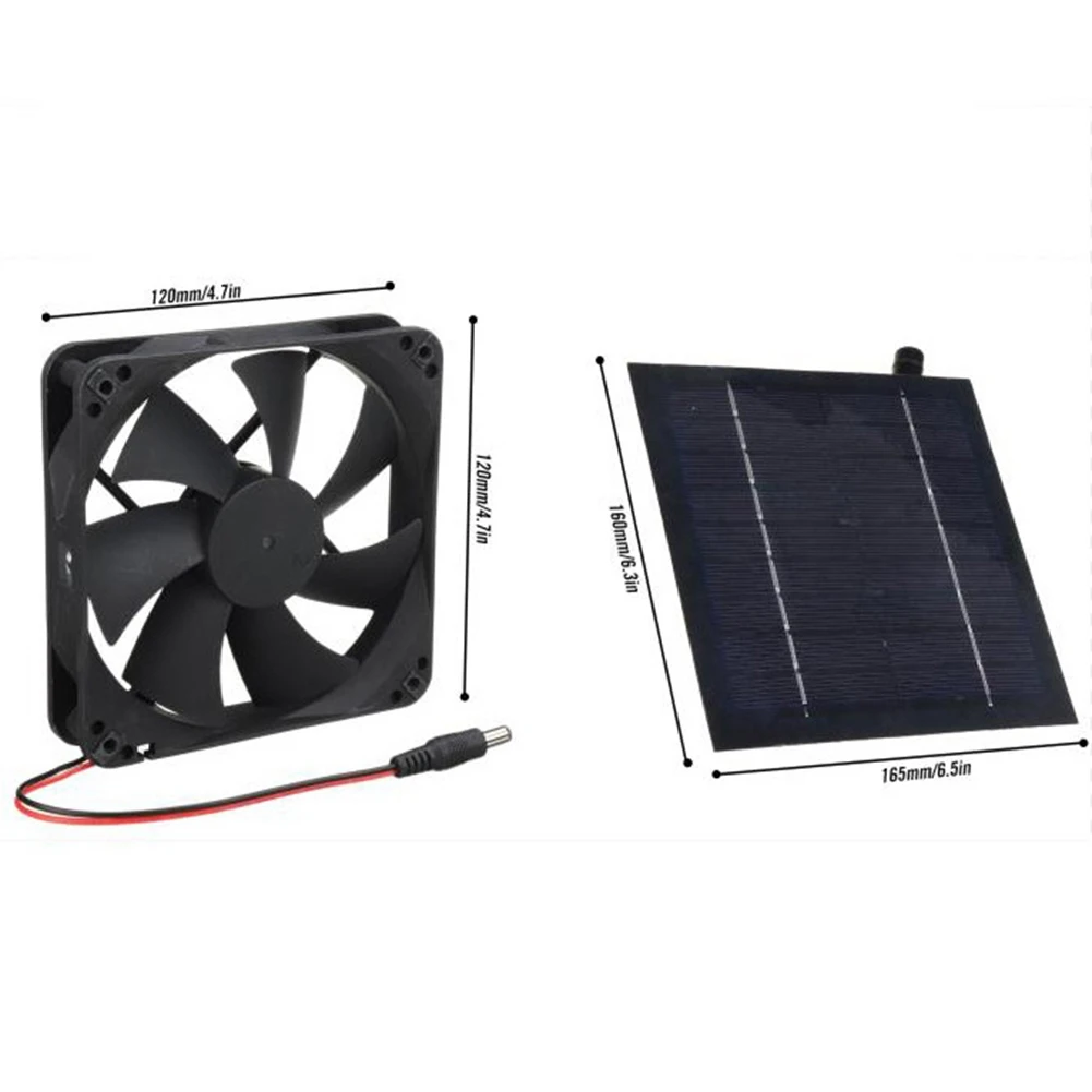 20W 12V Solar Panel Exhaust Fan Air Extractor Mini Ventilator Solar Panel Powered Fan for Dog Chicken House Greenhouse