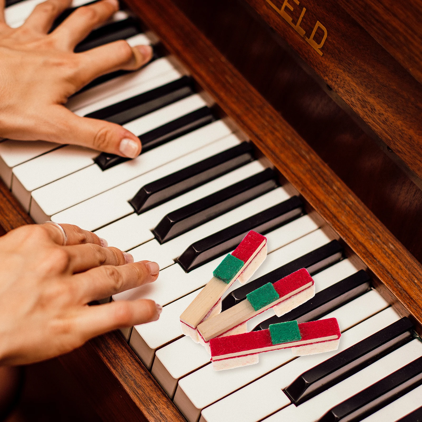 

3 Pcs Piano Accessory Bass Professional Silencers Tool Colored Wood Felt Mute Stick Supplies Metronome
