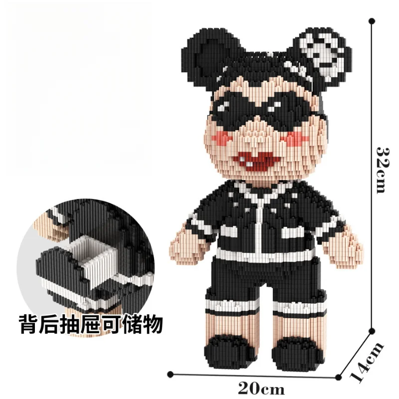 

32 см благовония бабушкиный медведь головоломка строительный блок игрушка для мальчиков и девочек подарок на день рождения украшение для гостиной Moc