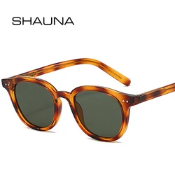 SHAUNA Fashion Oval Women Luxury Sunglasses Retro Rivets Men Dark Green Shades UV400 Sun Glasses