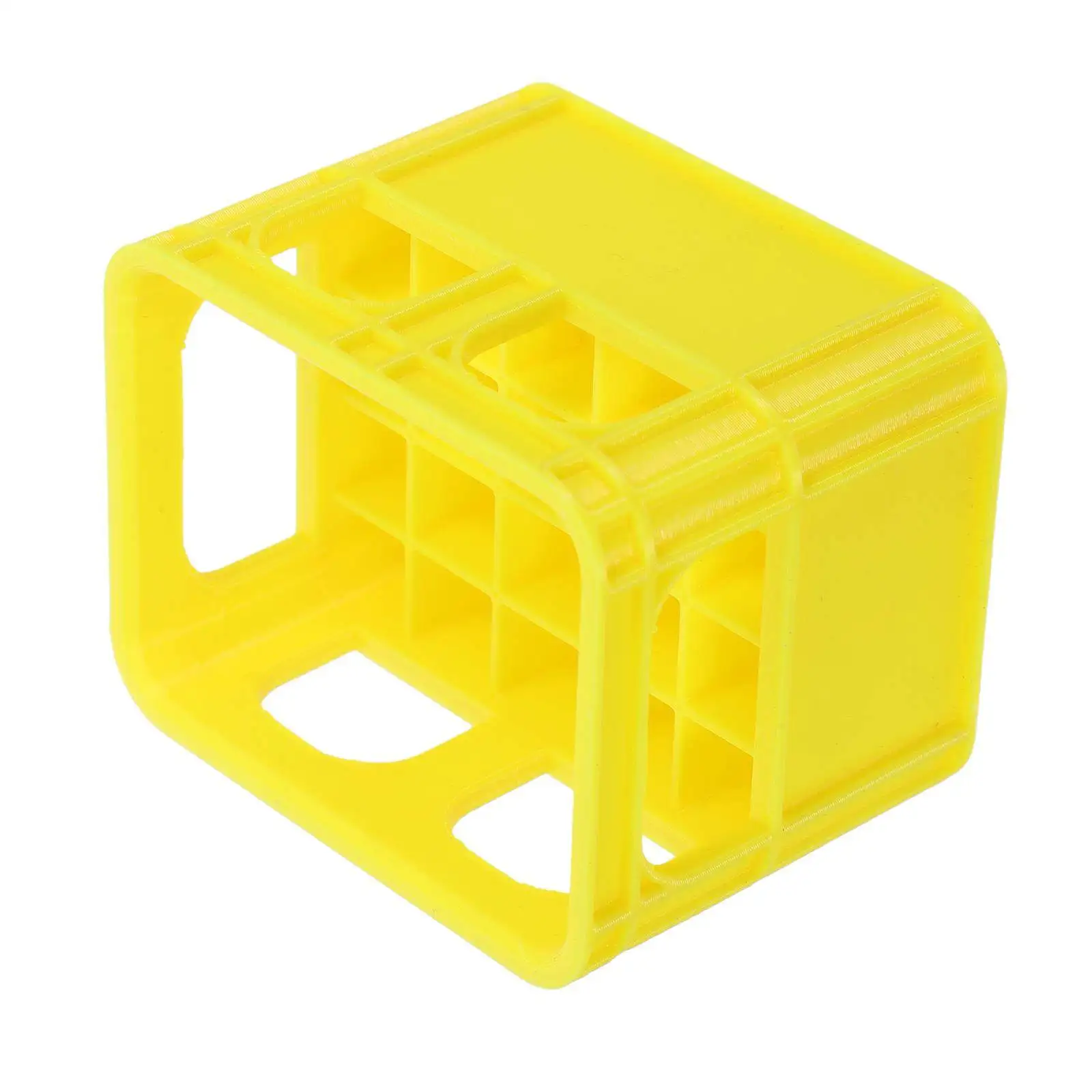 20-Slot Aaa Battery Organizer Storage Box Compact Desktop Holder for Home Office Quick Access Secure Plastic Battery Case Yellow