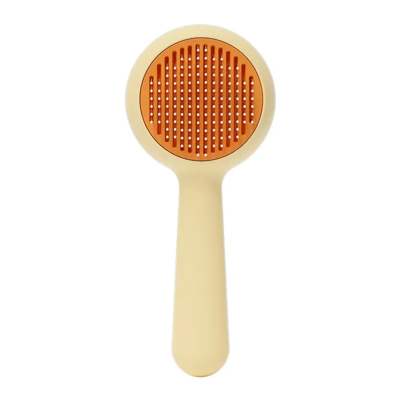 Stainless Steel Cat Comb Massage Grooming Brush Dog Hair Removal Tool With One Click Self Cleaning Function Pet Accessories