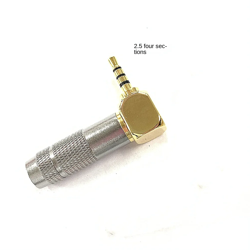 3.5mm Jack 3 tiang Audio Plug Earphone Splice Adapter HiFi Stereo Headphone Solder kawat konektor 90 derajat bengkok