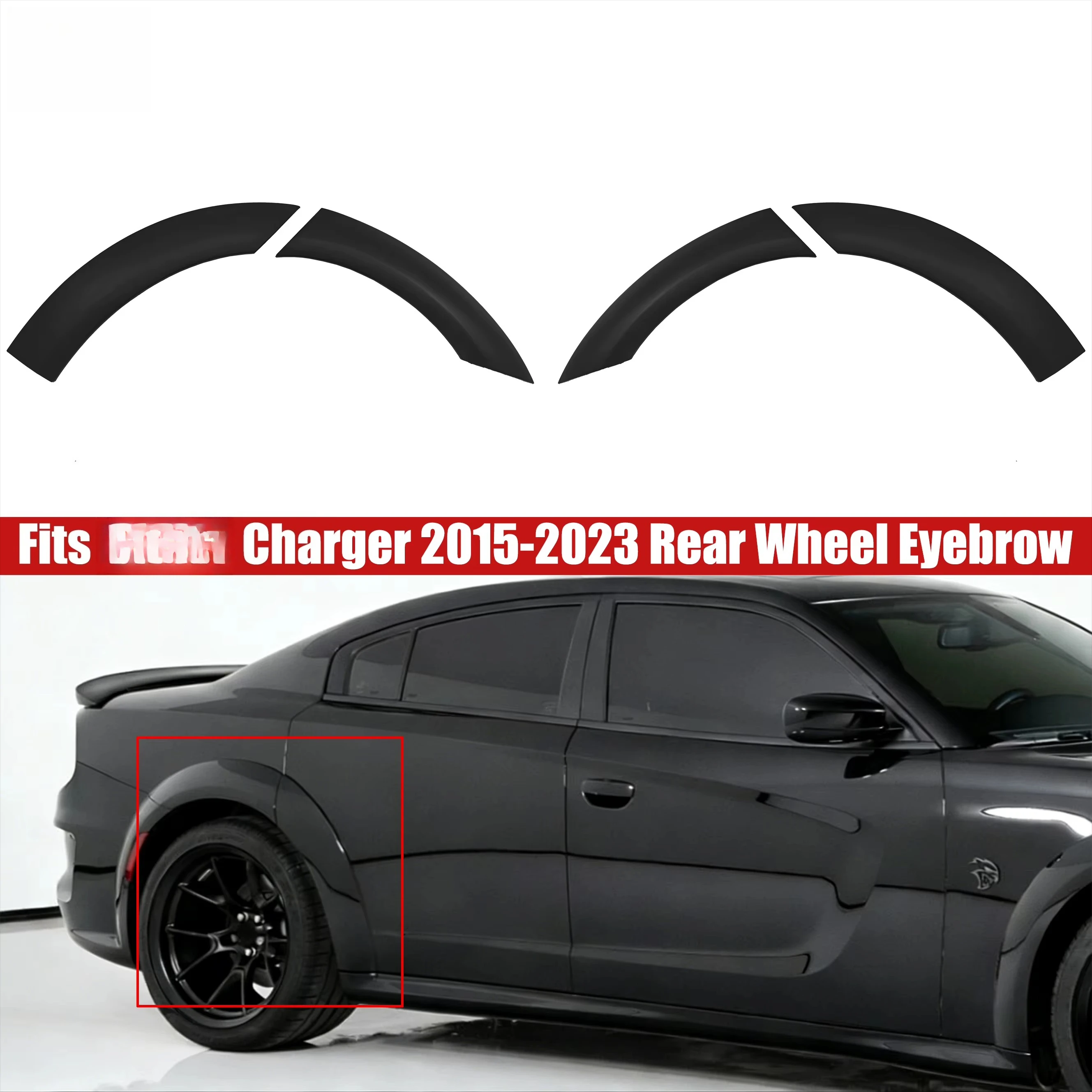 Rear OEM Factory Wholesale ABS Rear Fender Arch Molding Wheel Eyebrow Trim for Charger 2015-2023
