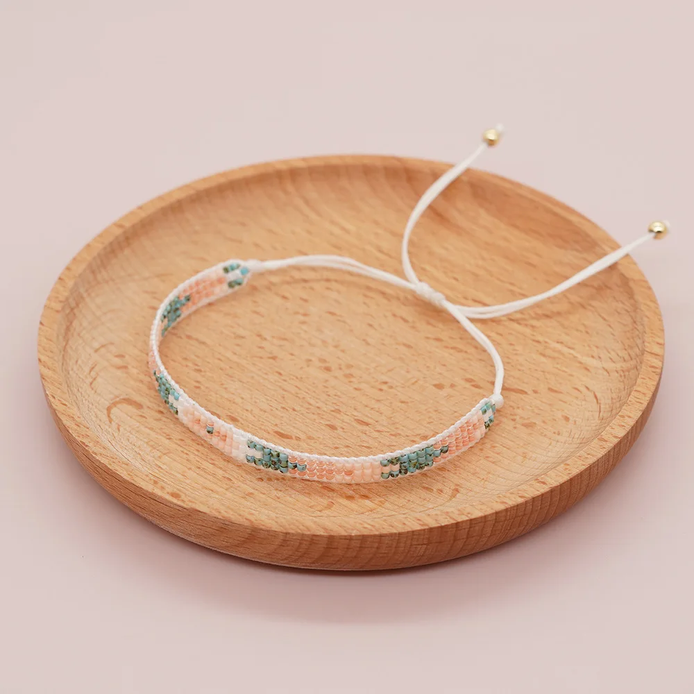 

Beaded bracelet Geometry Arrow Design Hand knitting Bohemia Adjustable Tide Female Original Simple Rice bead bracelet