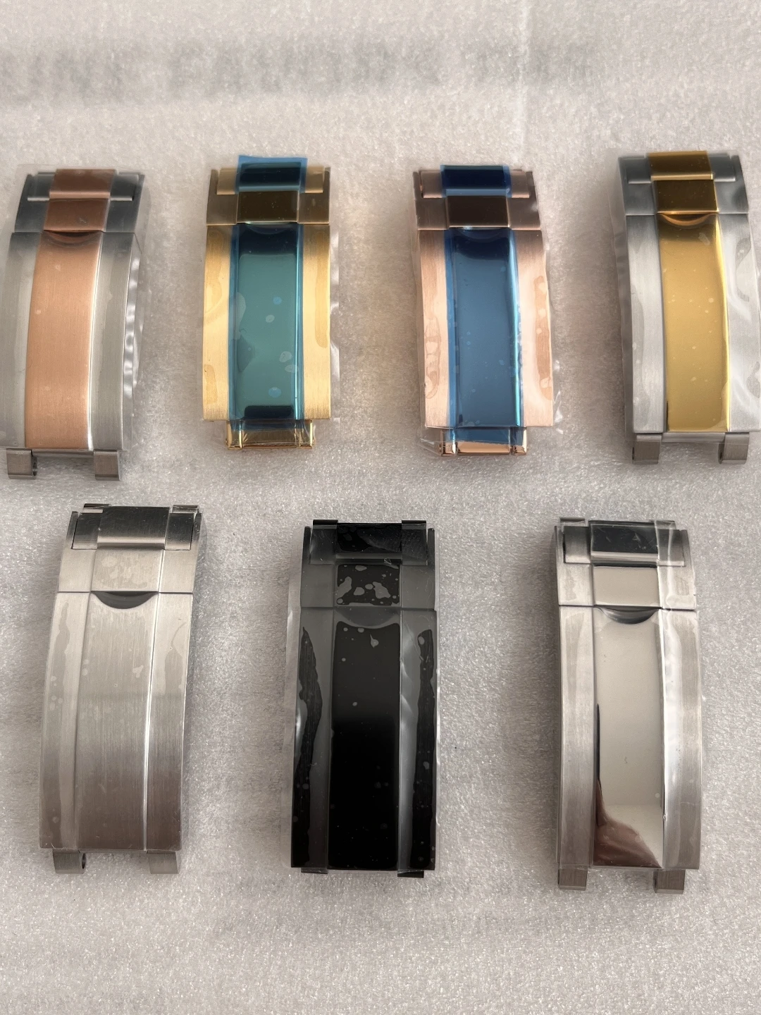

9 * 16MM Green Water Ghost Strap Universal Button Black Water Ghost Fine Adjustment Buckle Folding Buckle