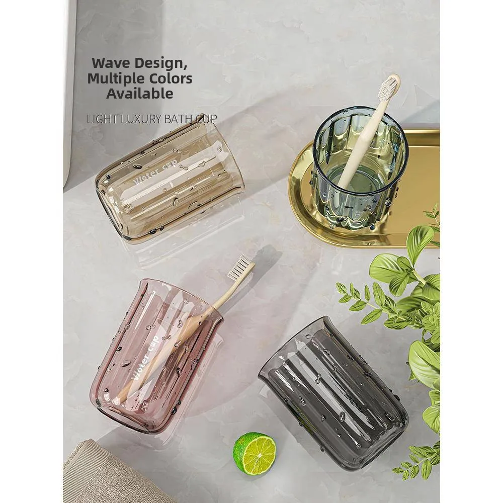 

Transparent Couple Toothbrush Cups Children's Wash Cup Storage Box Luxury Dental Tools Tooth Cup Simple Style Plastic Material
