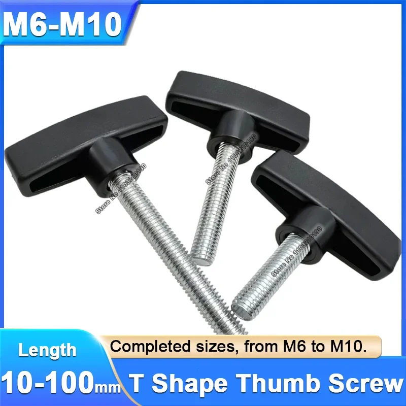 1/3/5/10 Stück M6 M8 M10 Kopfdurchmesser 65 #   T-Typ Bakelit Flügel Handfest Schrauben Schmetterling Kunststoff Kopf Handknopf Rändelschrauben