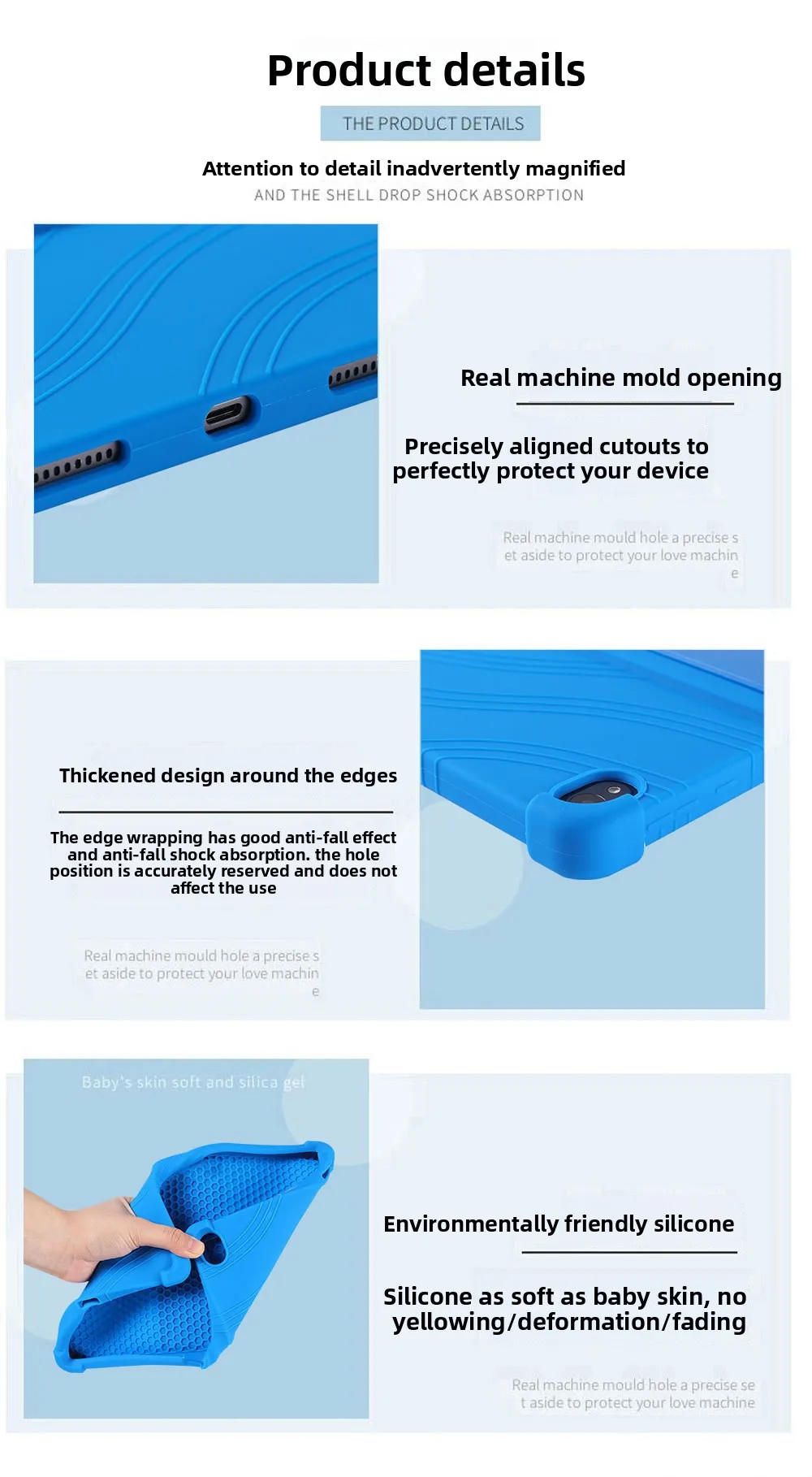 Stoßfeste TPU-Hülle für onn 11 Tablet Pro 2024 100146660, Vollständiger Schutz mit Ständer, Mehrere Farben – Detail 7