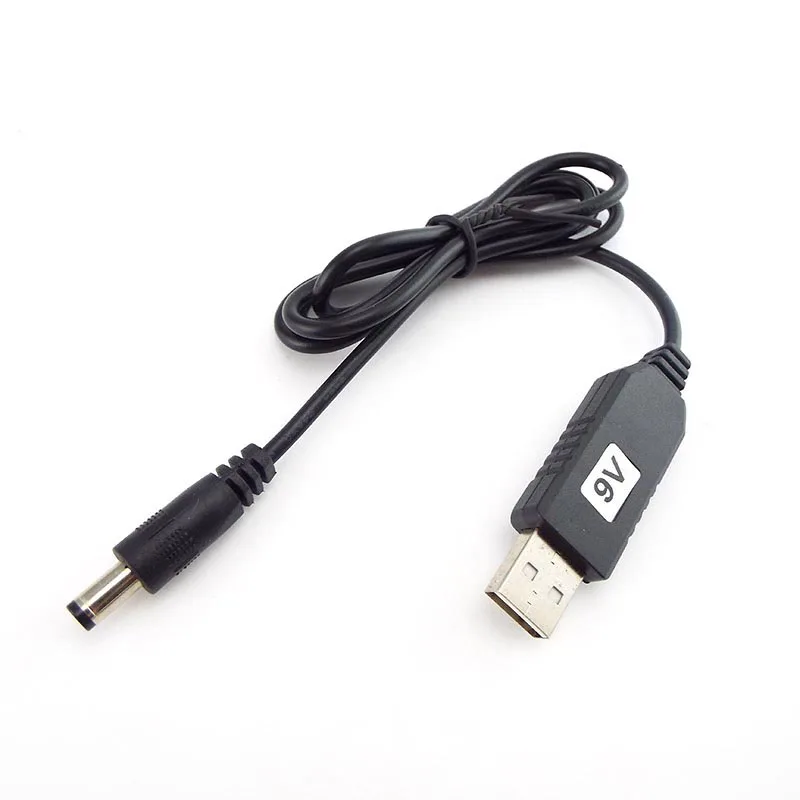 USB 5V a DC 5v 9v 12v 5,5mm 3,5mm línea de refuerzo de energía módulo elevador conector USB convertidor Cable adaptador de corriente 2,1x5,5mm enchufe F1