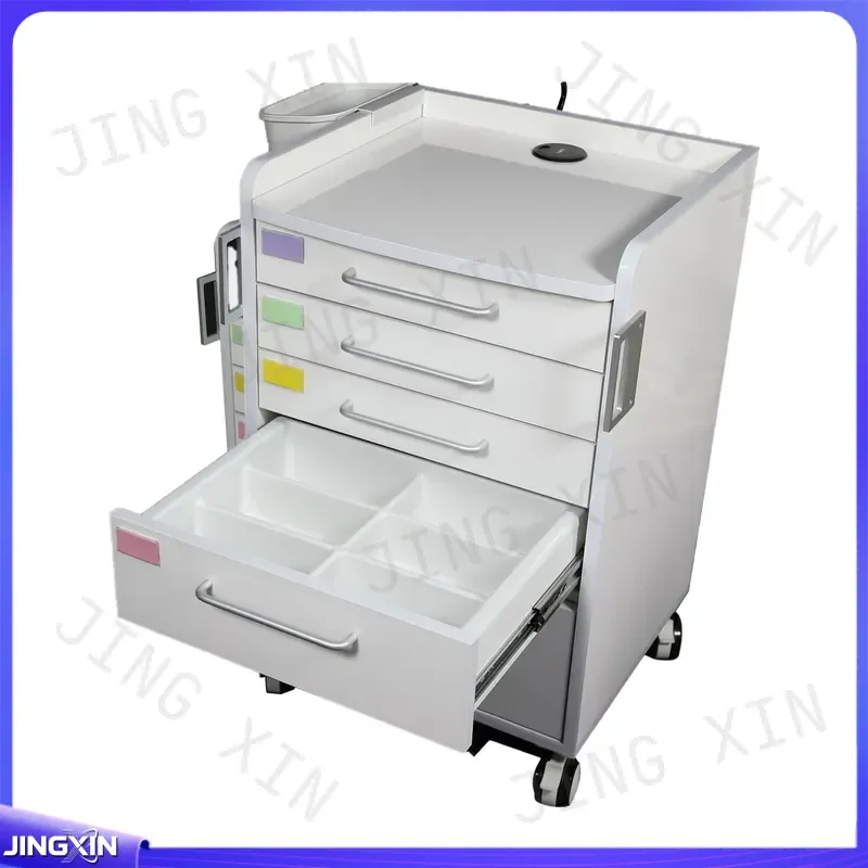 custom for Medical Dental Trolley Cabinet Clinic Use Mobile Cart Storage Unit with Drawers Hospital Equipment Organizer
