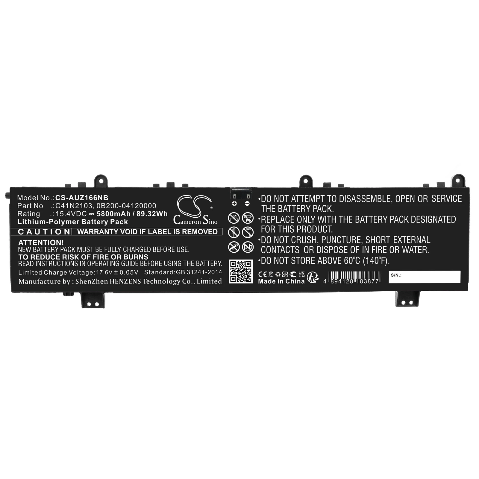 Replacement 7.64V 7300mAh Laptop Battery HB4692Z9ECW-22A for Huawei MateBook D 15 Ryzen 5 5500U MagicBook 14 2020