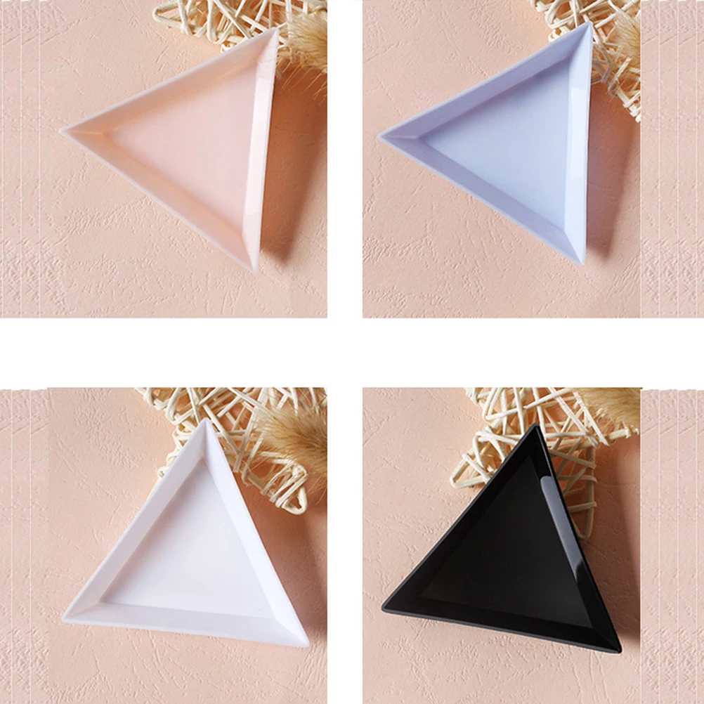 

80pcs Nail Accessories Storage Tray Triangular Design Loading Unloading Diamonds Manicure Tools Small Size Large