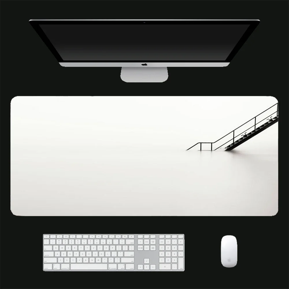 

Minimalism Mouse Pad White Mouse Mat Gamer Solid Color MousePad Large 900X400 Carpets Custom Desk Mats XXL for Computer Offices
