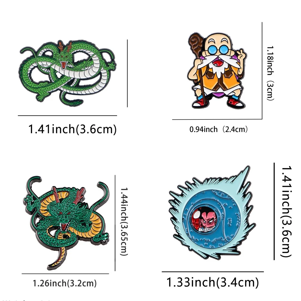

Dragon Ball Brooches Cartoon Metal Badge Bags Jewelry Medal Clothing Accessories Halloween Anime Pins Brooches for women