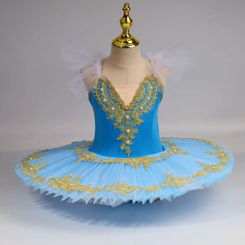 

Модное балетное платье с блестками и жемчугом, современная балетная пачка, пышное вечернее платье, одежда для выступлений, танцевальная одежда