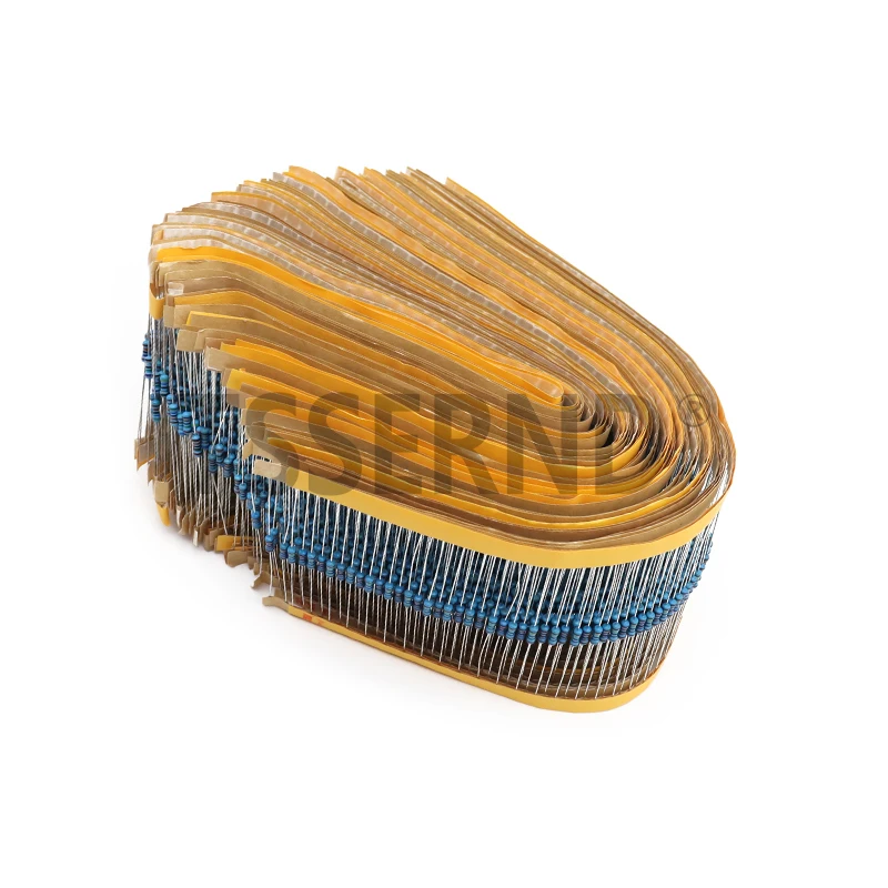 2500pcs 1/4W Metal Film Resistor Kit 50 Values 1R - 10M ohm Resistance 1% Assorted Set DIY Sample pack