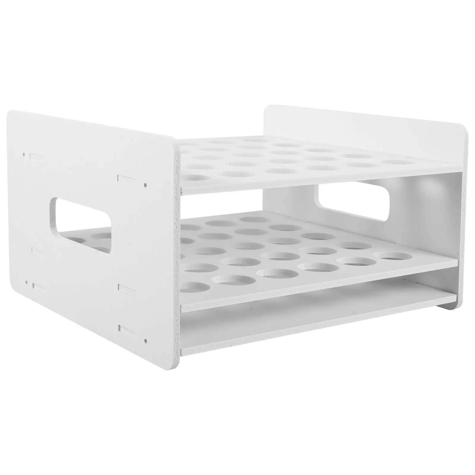 Desktop Organizer Wooden Scissors Rack Test Tube Display Stand for Art Supplies School Home Scissors Rack Desktop Holder