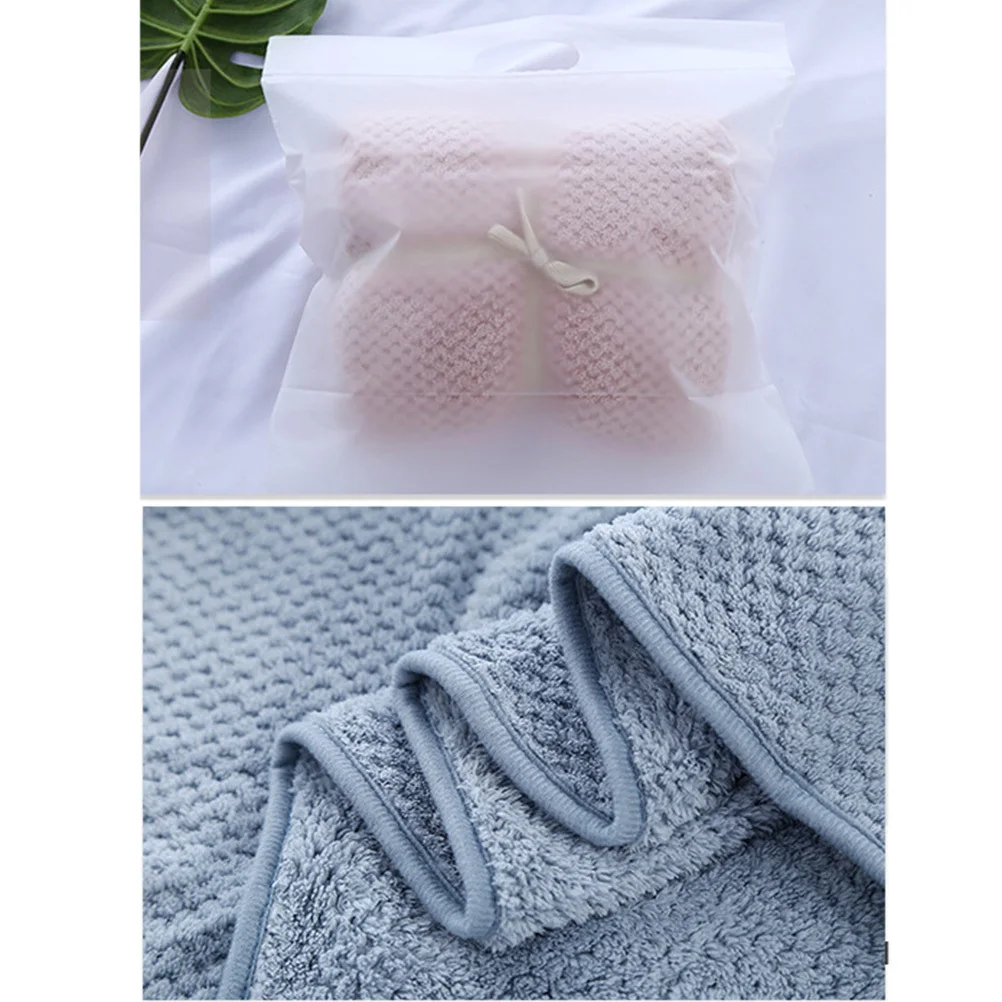 

1Set Coral Fleece Towels Thicken Bath Towel Blue Absorbent Quick Drying Soft Touch No Harm Unisex Multipurpose Eco Friendly