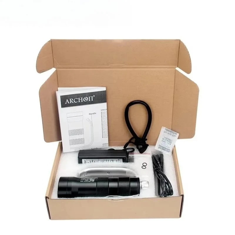 

2000LM перезаряжаемый 3-светодиодный IP68 водонепроницаемый фонарь для дайвинга 100 м подводный фонарь для морской фотографии подводного плавания и спасения