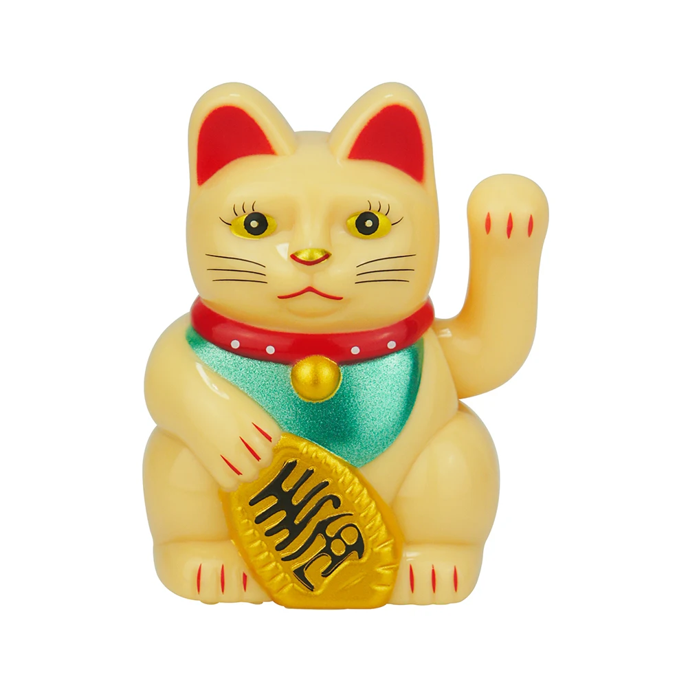 Chinese Lucky Cat Gold Waving Hand Cat Home Decor Wealth Fortune Welcome Waving Cat Sculpture Statue Decor Car Ornament