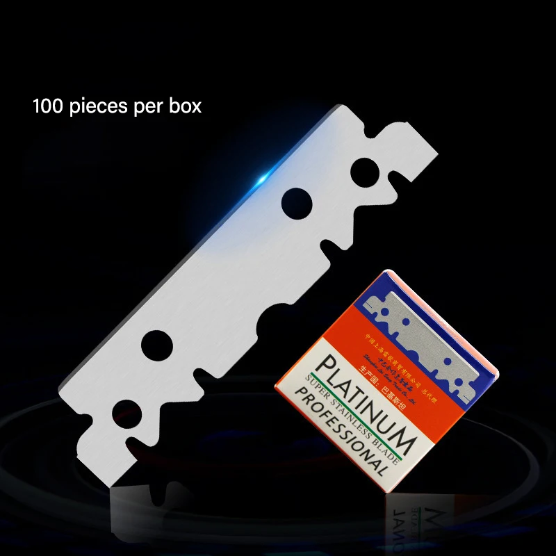 

100 шт. односторонние лезвия для бритвы из нержавеющей стали, ручные лезвия для бритвы, инструменты для стрижки волос, специальные для настоящих париков из волос