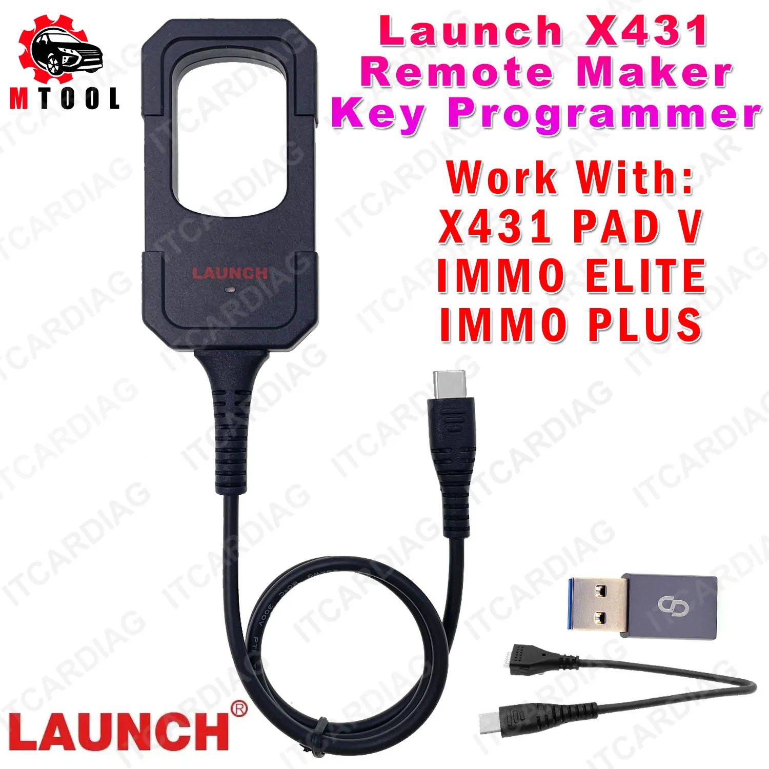 Launch X431 Remote Maker Key Programmer Universal Car Key Programmer Without Super Chip IMMO Programming Tools for X431 IMMO Elt