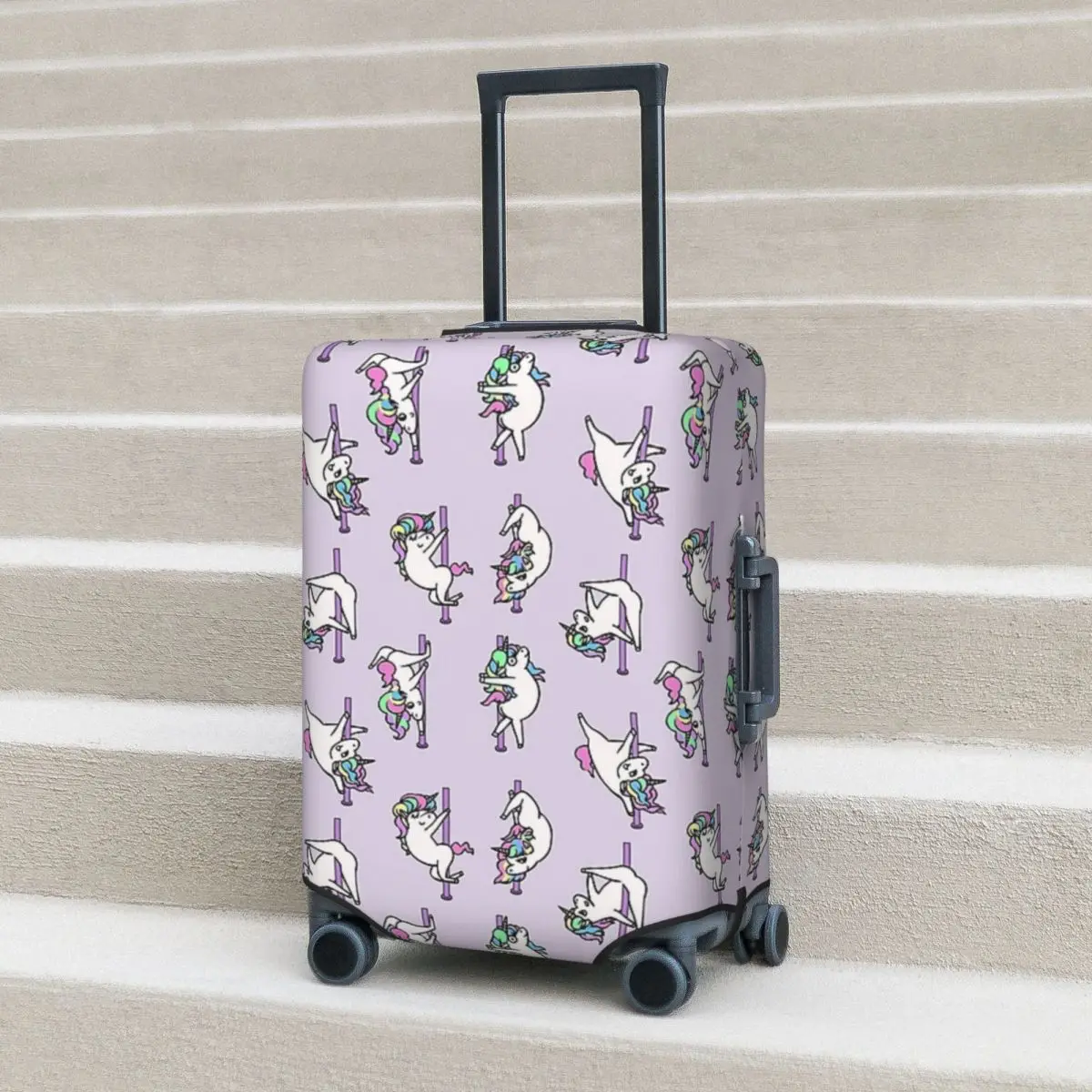 

Unicorn Pole Dancing Club Suitcase Cover Protection Elastic Travel Luggage Protector Covers for 18-32 Inch