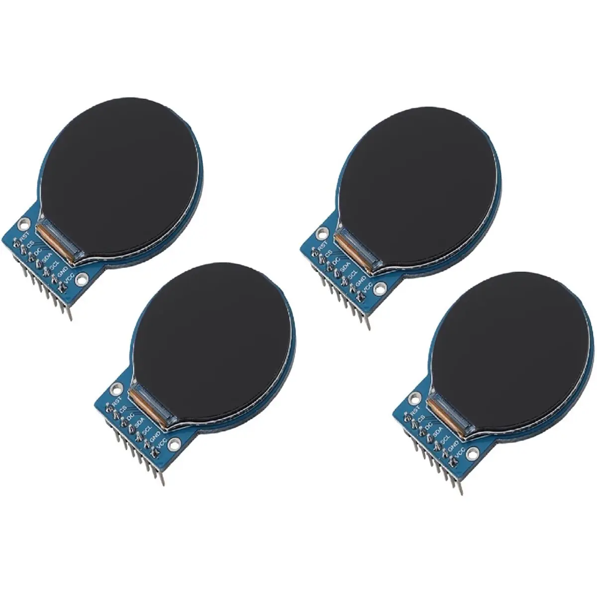 DT35BG 4PCS .28 Inch Circular TFT Display 240x240 Resolution, GC9A01 Driver Chip Compatible, SPI Interface IPS Screen