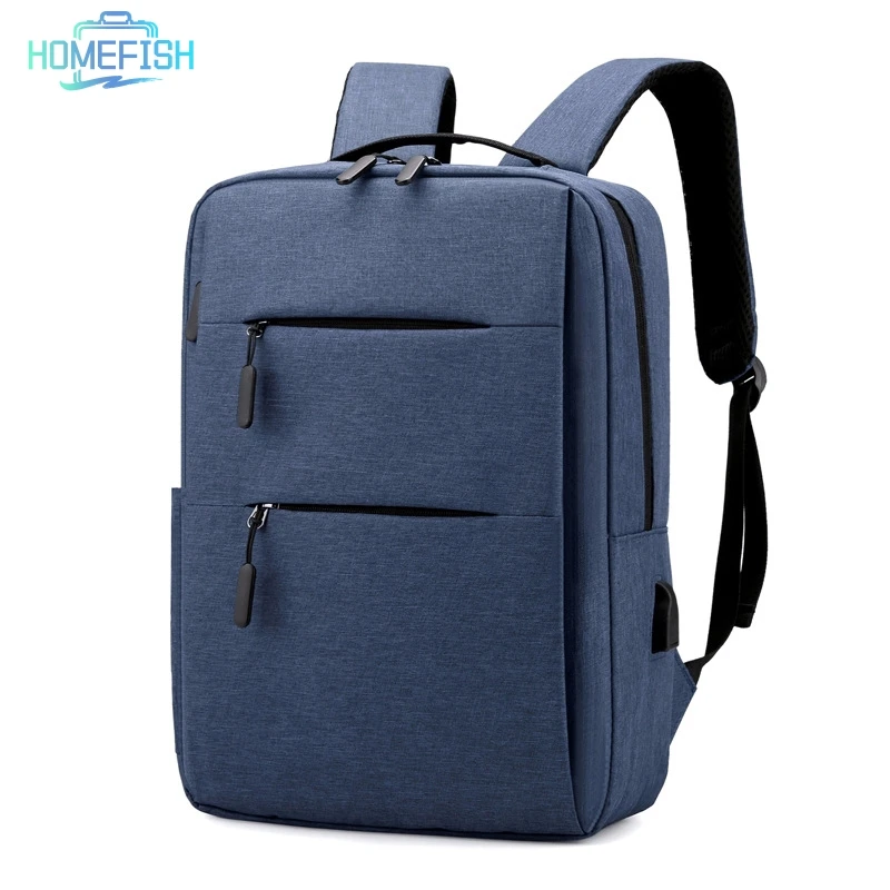 HOMEFISH Unisex Laptop Backpack, Multi-layer Zipper & Large Capacity, 13-15 Inch Business Travel Bag