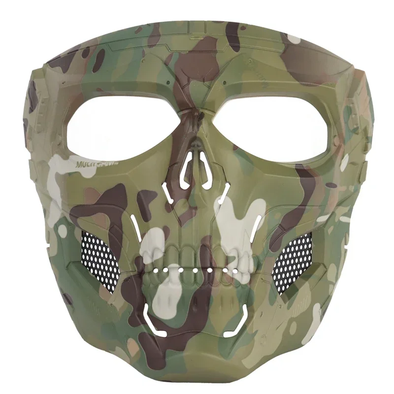 ZXYHFE Tactical Halloween Full Face Skull Messenger Masks Paintball Accessories Adult Film Theme Party Gift Movie Props Cosplay