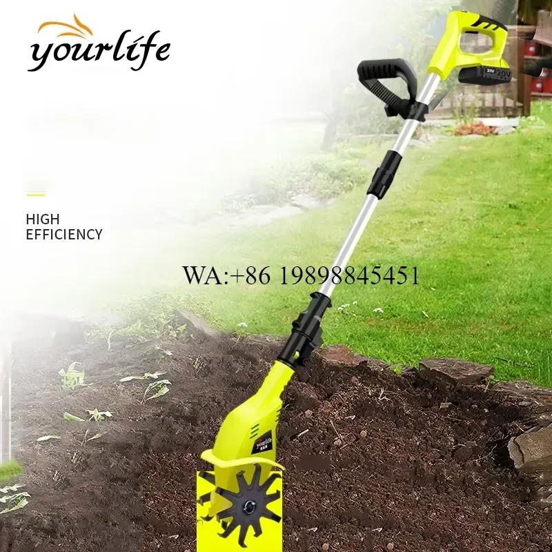 WMWMNU for 20V Rechargeable Li-ion Battery Cordless Cultivator Tiller Mini Garden Tiller