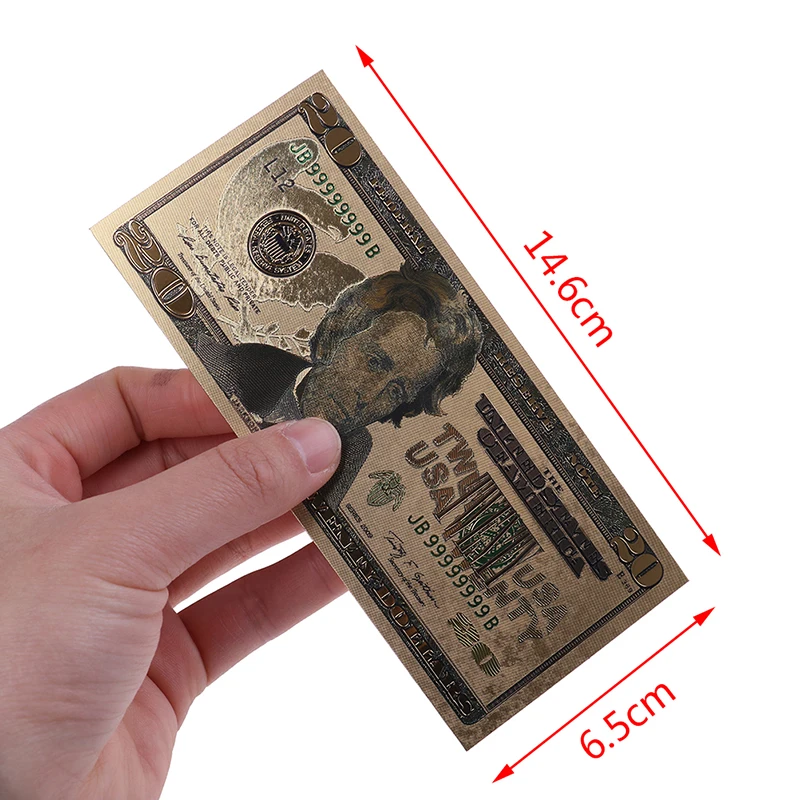 7Pcs/set commemorative gold foil usa dollars paper money banknotes collections