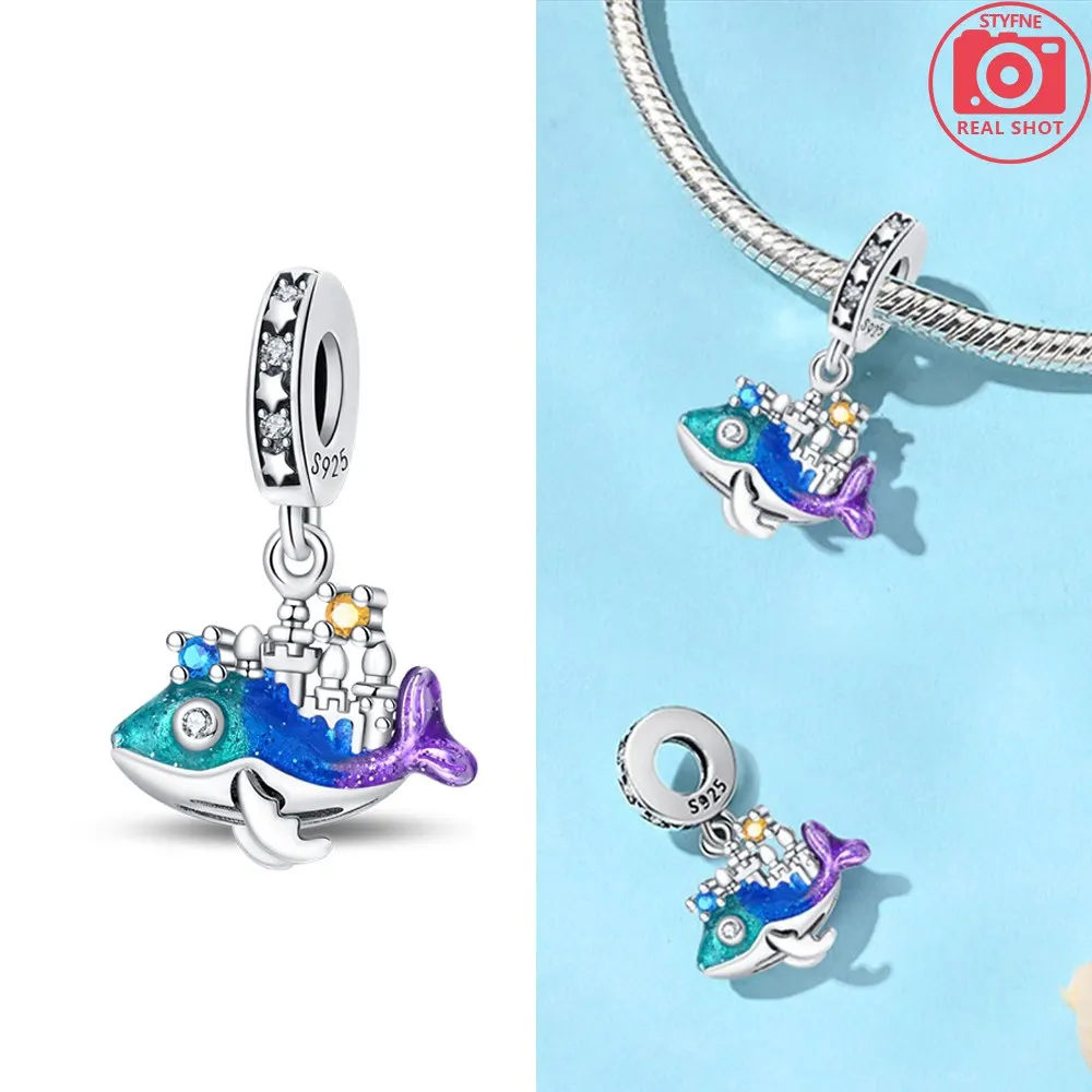 Charms Plata Summer Ice Cream Anhänger Silberfarben für Charms Silberfarben Original Armband für die Schmuckherstellung