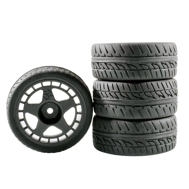 4 Stuks 12 Mm Hex 65 Mm Rc Auto Rubberen Banden Velg Voor 1/10 HPI Hsp 94123 WLtoys 1/14 144001 Rc Auto