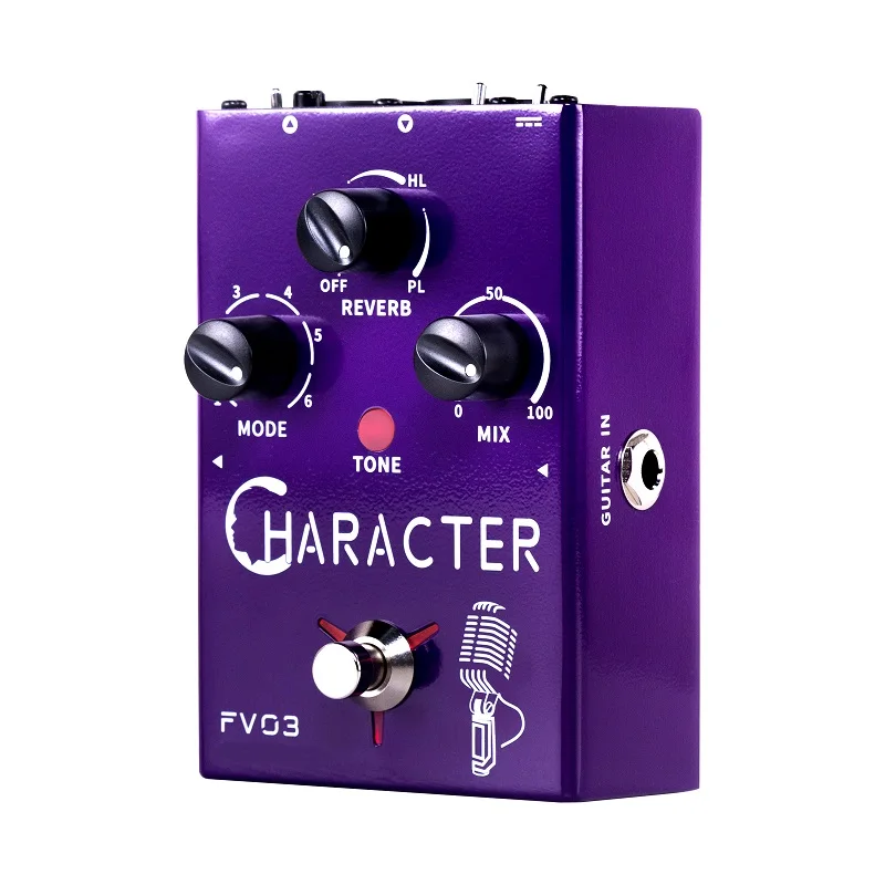 Character Vocal Effects Processor 6 Character Modes with Reverb Effects 48V Phantom Power