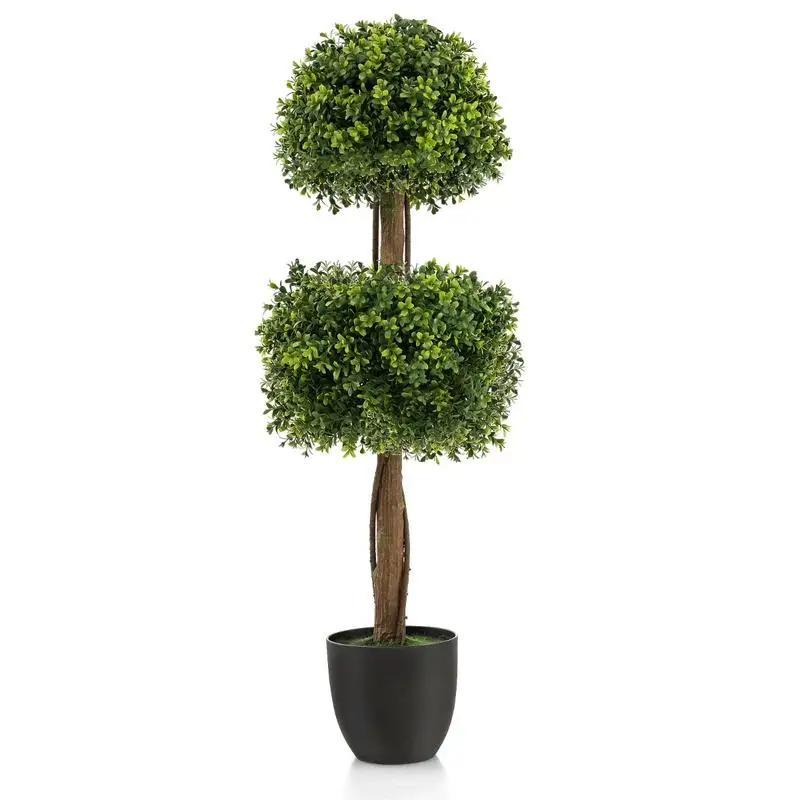 

40 Inch Artificial Boxwood Topiary Ball Tree for Front Porch Patio Home-Green