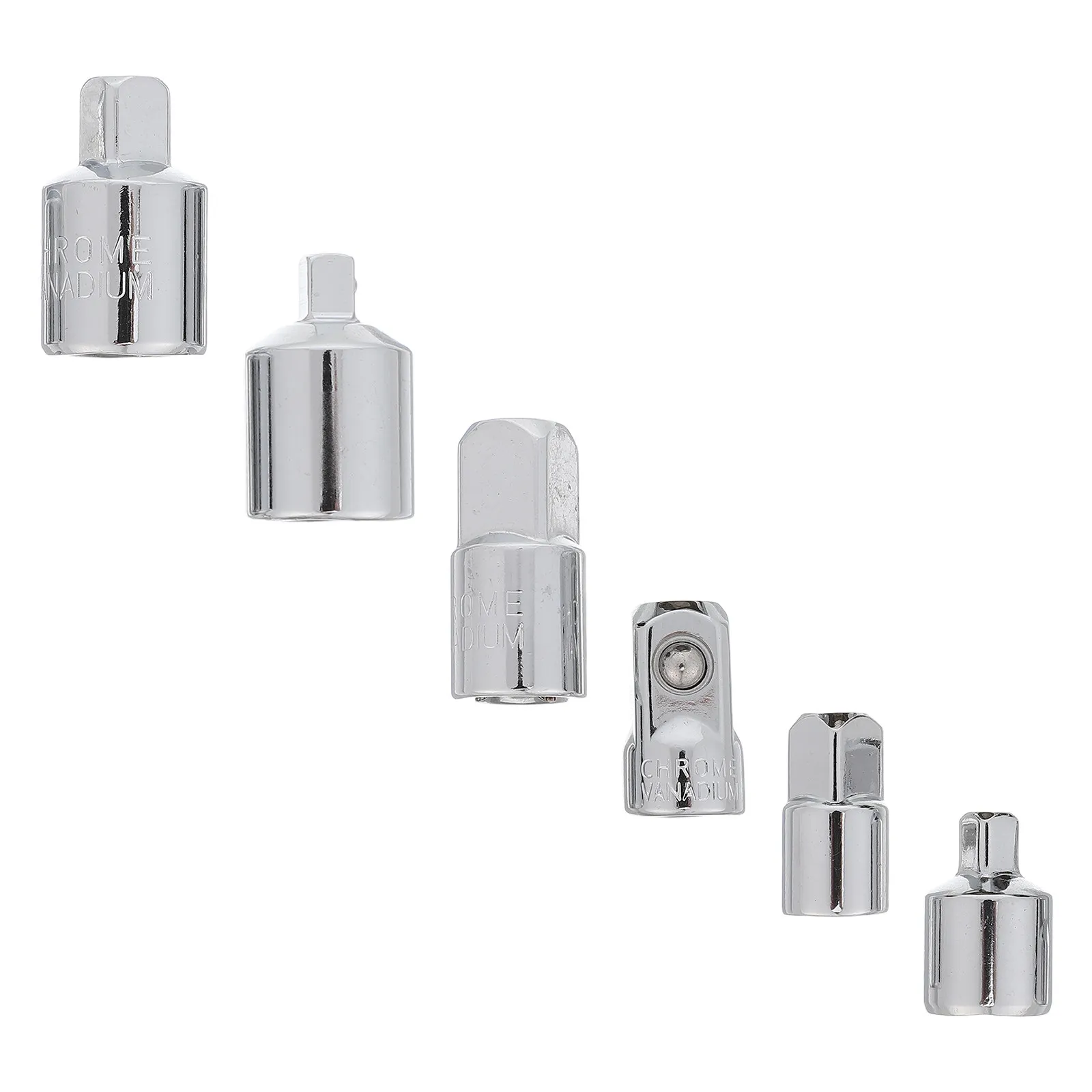 1Set Ratchet Wrench Adaptor High Strength Steel Socket Adapter Converter Set for Socket Wrench Multi Function Workshop Use