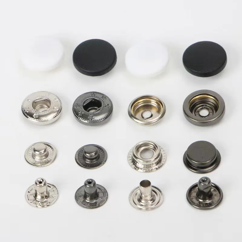 15mm Metal Press Studs Sewing Button Snap Button Fasteners Sewing Leather Craft Clothes Bags Garment