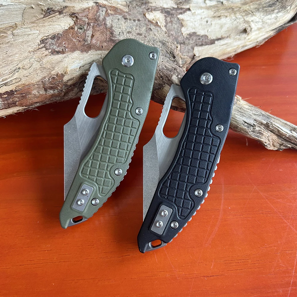 Micro M390 Steel Tech Folding Knife G10 Handle Outdoor Survival Hunting Tactical Knife Multifunction Folding Pocket Knives