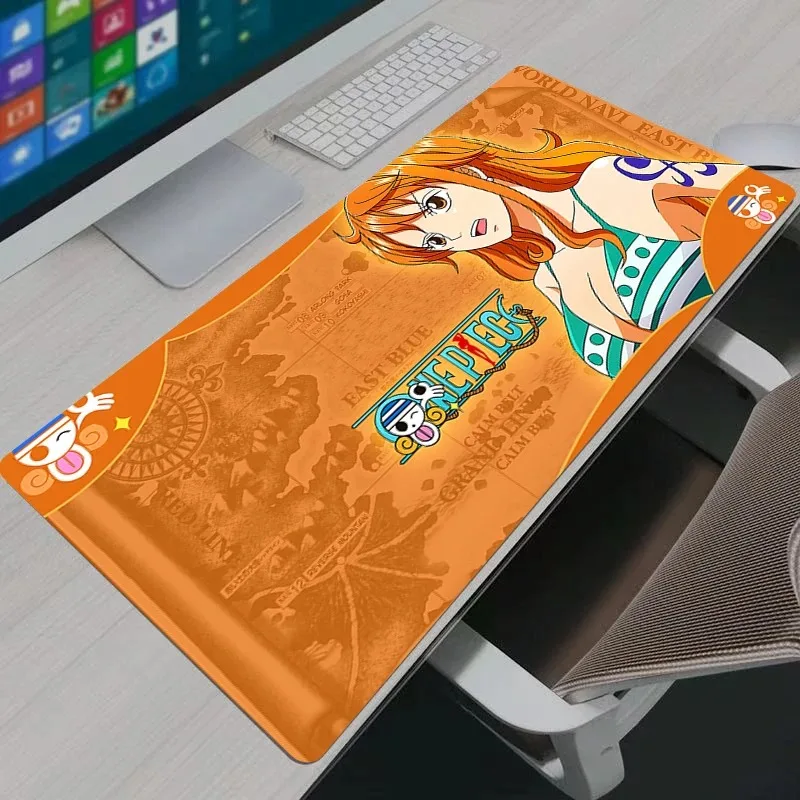 Mauspad Gaming XL New Computer Home Pc One Piece Nami Girl Mousepad XXL Schreibtischmatten Naturkautschuk Büro Anti-Rutsch-Mauspads