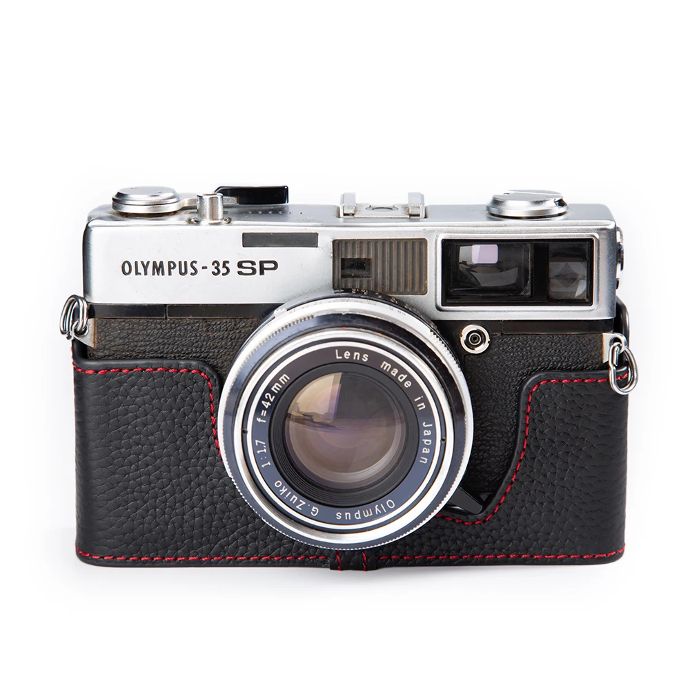 Leather Camera Half Case 35 SP Bag Leather Camera Bag For Olympus 35 SP Case Genuine Protective Case Photography Accessories