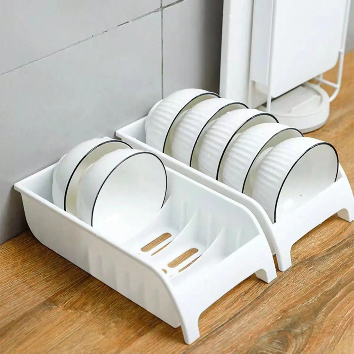 1pc-Water Leakage Folding Drain Bowl Tray Rack Plastic Tableware Bowl Chopsticks Organizer Box Kitchen Utensils Dish Storage Rac