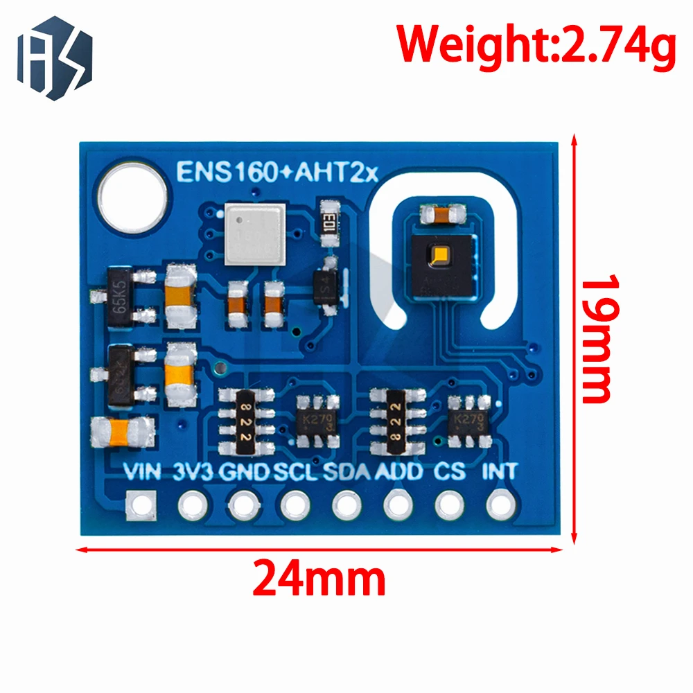 ENS160 + AHT21 คาร์บอนไดออกไซด์ CO2 eCO2 TVOC Air คุณภาพและอุณหภูมิและความชื้นเซนเซอร์เปลี่ยน CCS811 สําหรับ Arduino