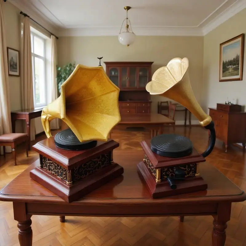 โมเดลเครื่องเล่นแผ่นเสียงวินเทจขนาดจิ๋วสำหรับตกแต่งบ้านตุ๊กตา อุปกรณ์เสริมห้องนั่งเล่นของตกแต่งบ้านตุ๊กตา ของเล่นเสริมสร้างจินตนาการสำหรับเด็ก ของขวัญ