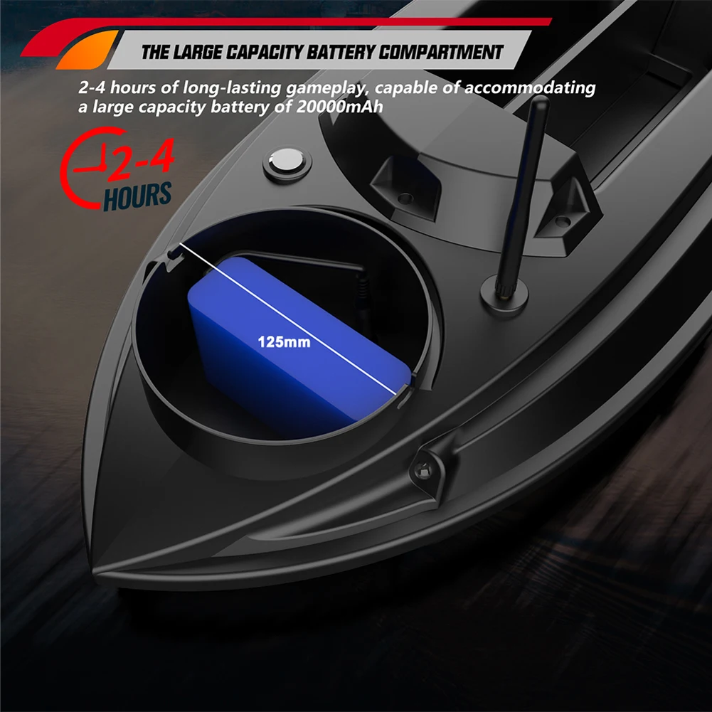 800m GPS Fishing Bait Boat 9 Fishing Grounds 180 Points Bait Boat 6.6lbs Loading Support Automatic Cruise/Positioning Points